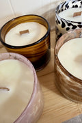 GLASS BLOWN Coconut Wax Candle