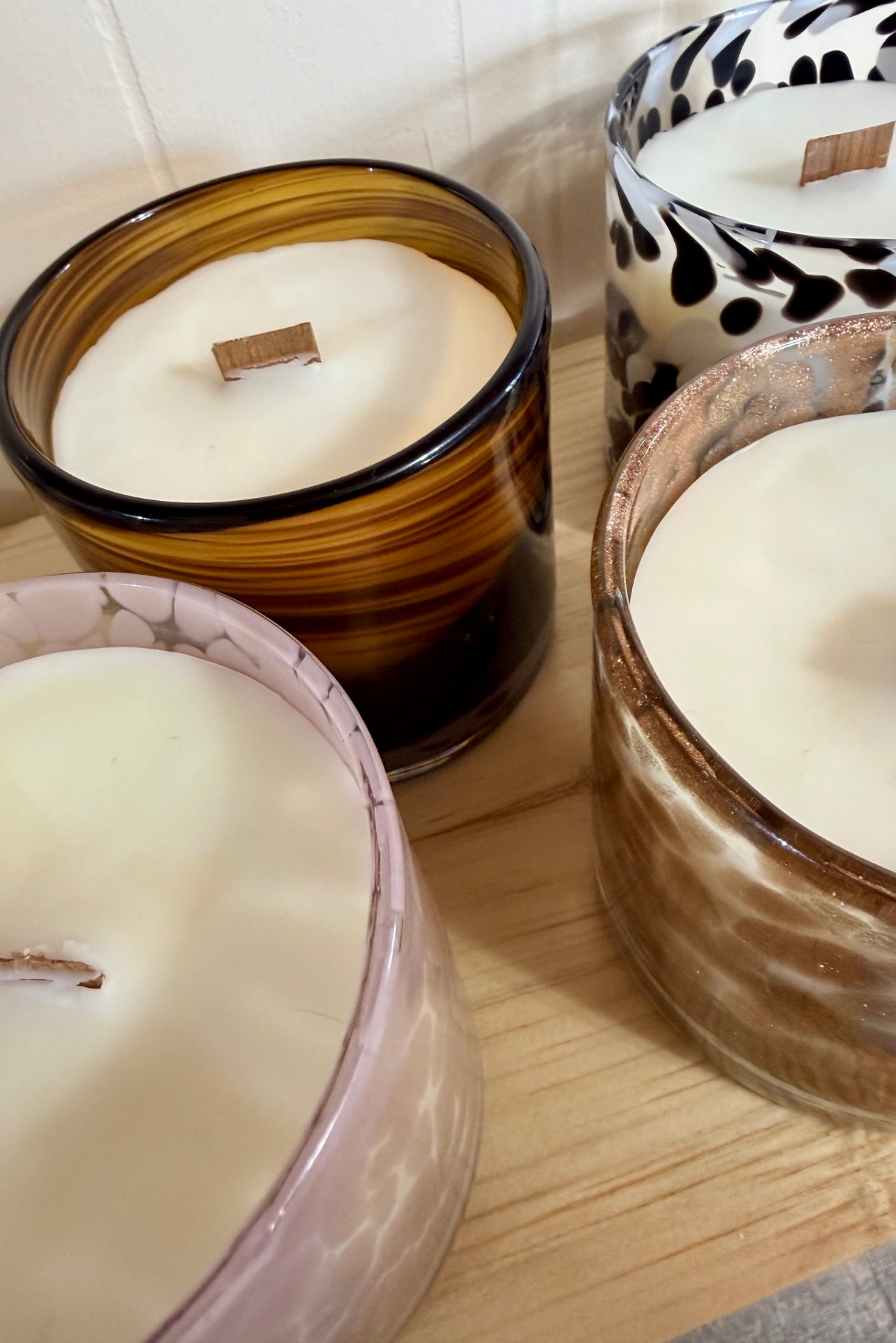 GLASS BLOWN Coconut Wax Candle