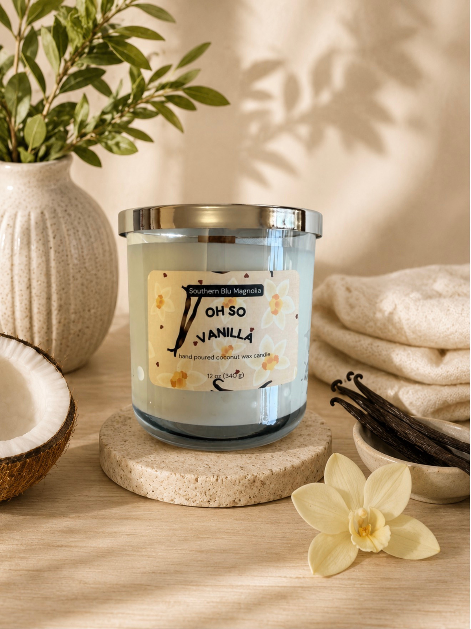 OH SO VANILLA Coconut Apricot Wax Candle