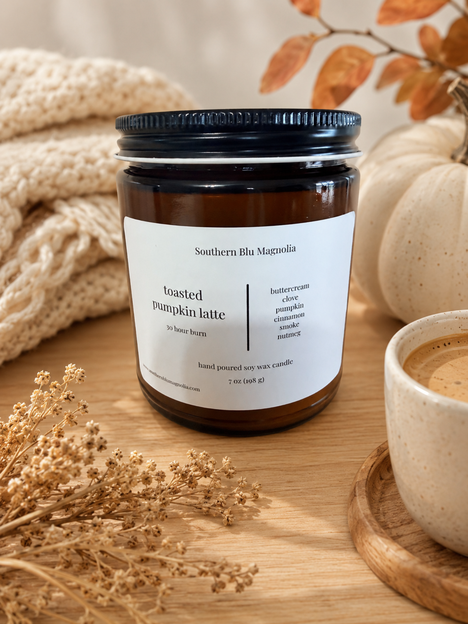 TOASTED PUMPKIN LATTE Soy Candle